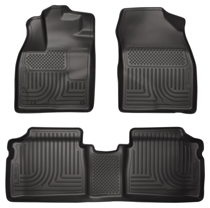 Toyota Prius Plug-in Floor Liners - Front + Rear - Husky Liners - WeatherBeater - Black - 2012